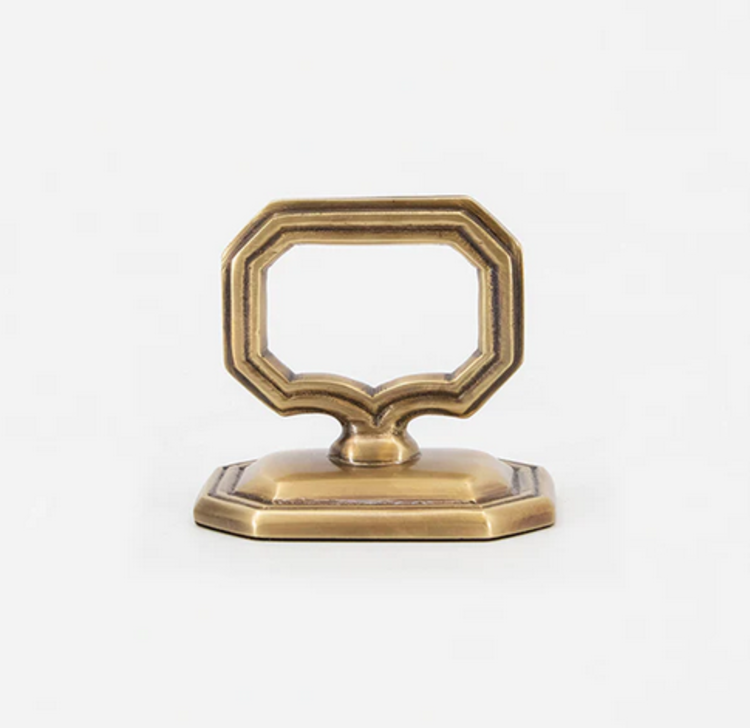 Brass Napkin Ring w/ Place Card Holder