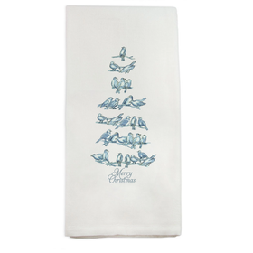 Blue Bird Tree Dish Towel