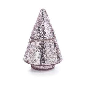 Glass Tree with Lid Candle Pink