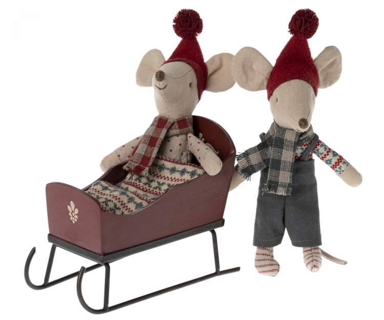 Maileg Mini Sleigh-Red