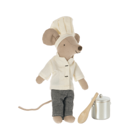 Chef Mouse w. soup pot and spoon