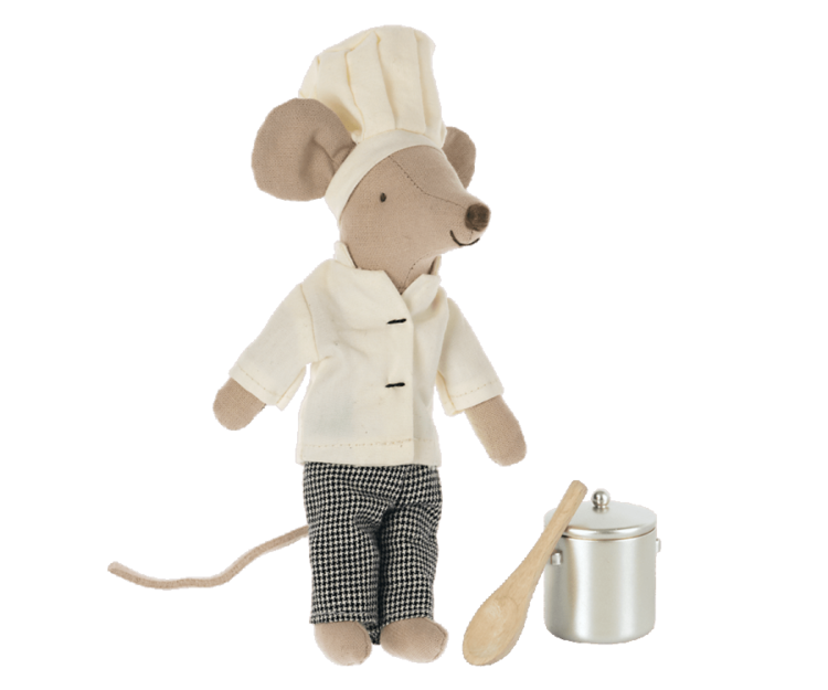 Chef Mouse w. soup pot and spoon