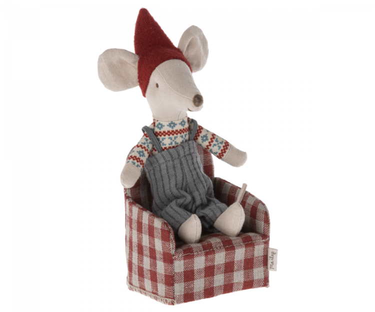Maileg Mouse Chair-Red