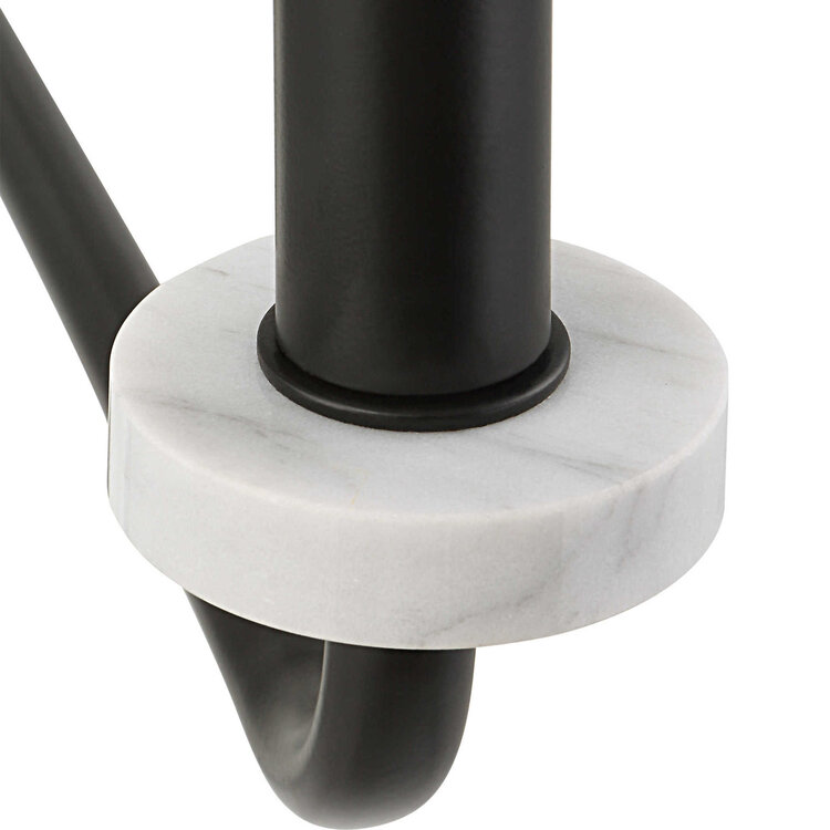 Matte Black 8 Light Chandelier