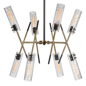 Black and Gold Linear Chandelier