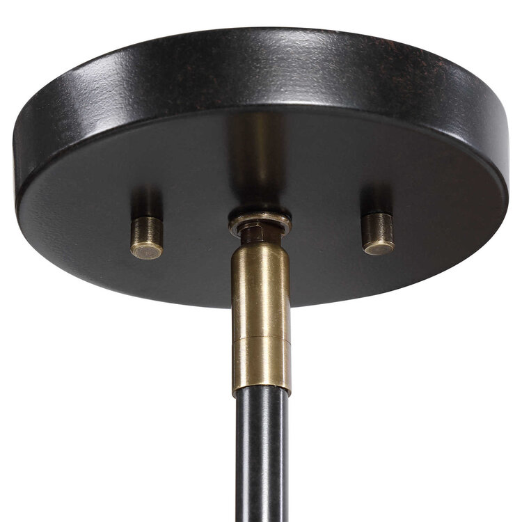 Black and Gold Linear Chandelier