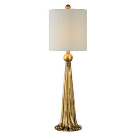Gold Drapery Lamp