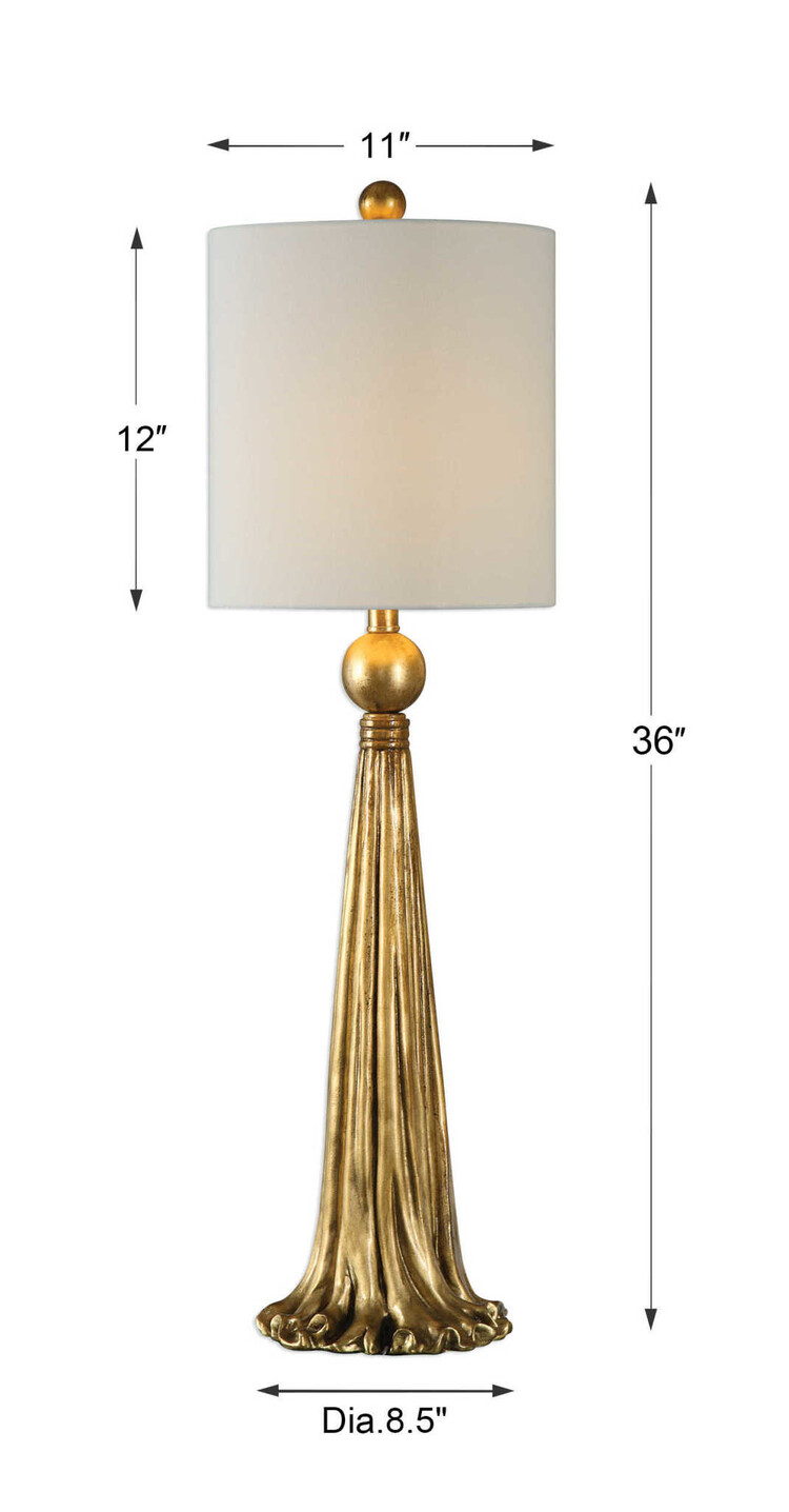 Gold Drapery Lamp