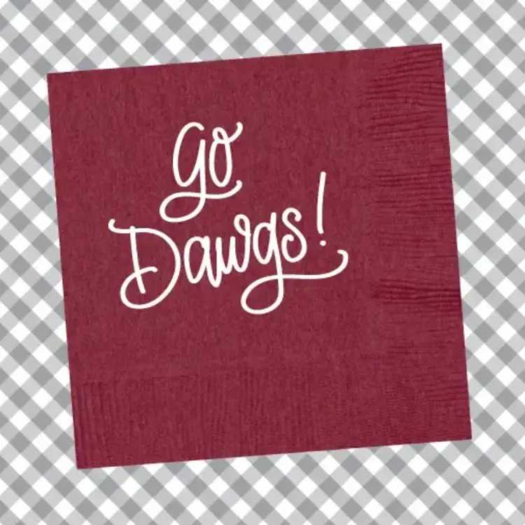 MSU Napkins Go Dawgs! (Maroon)