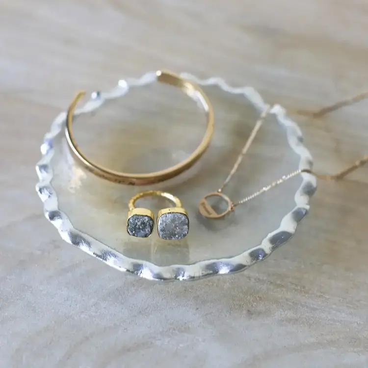 Silver Rimmed Tidbit Dish