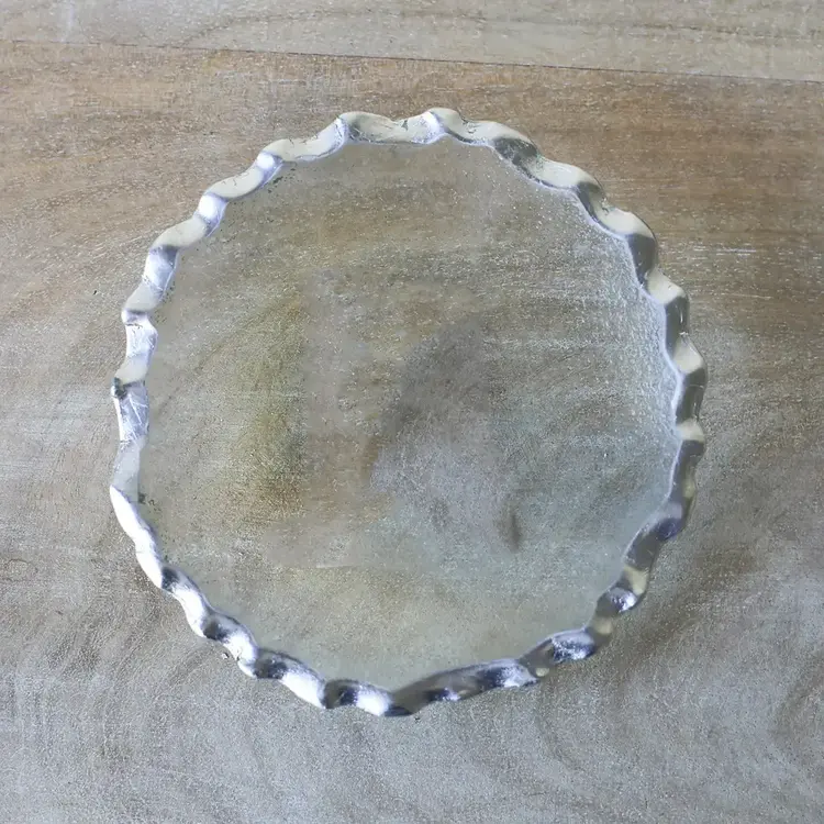 Silver Rimmed Tidbit Dish