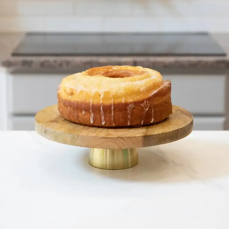 Wood & Gold Cake Stand