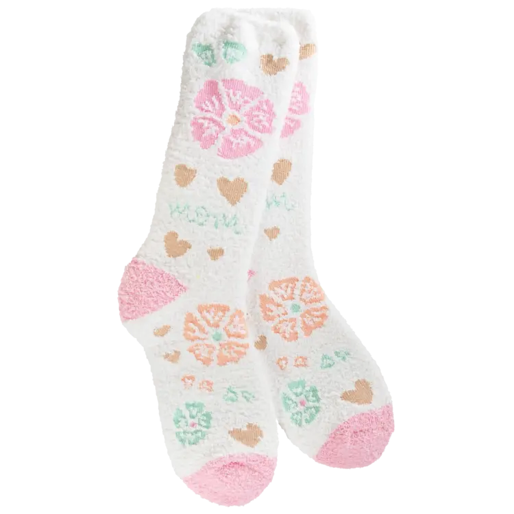 Floral Heart Mom Socks