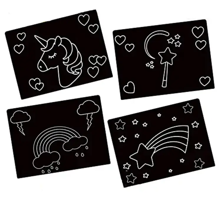 Chalkboard Unicorn Travel Mat Set of 4