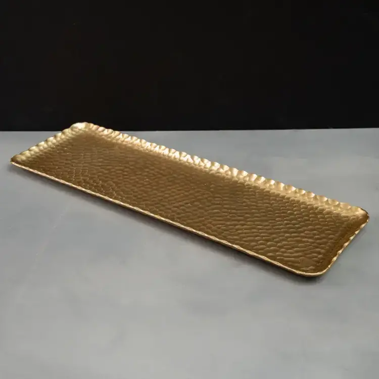 Gold Hammered Tray 18" (Medium)