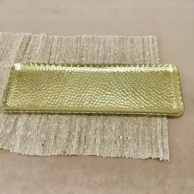 Gold Hammered Tray 18" (Medium)