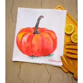 Pumpkin Watercolor Tea Towel