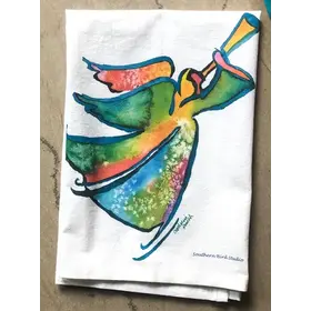 Angel Watercolor Tea Towel