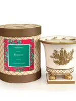 Holiday Toile Ceramic Candle