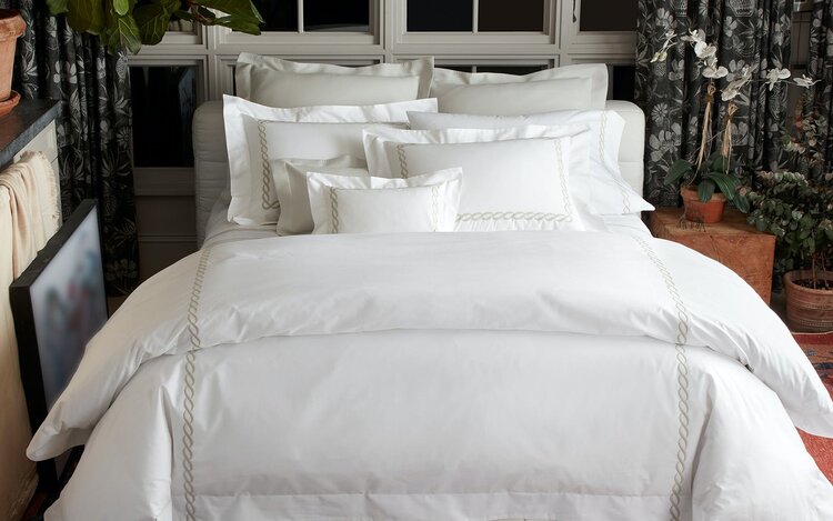 Classic Chain King Duvet Cover Almond