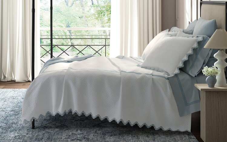 Aziza Matelasse F/Q Coverlet Pool