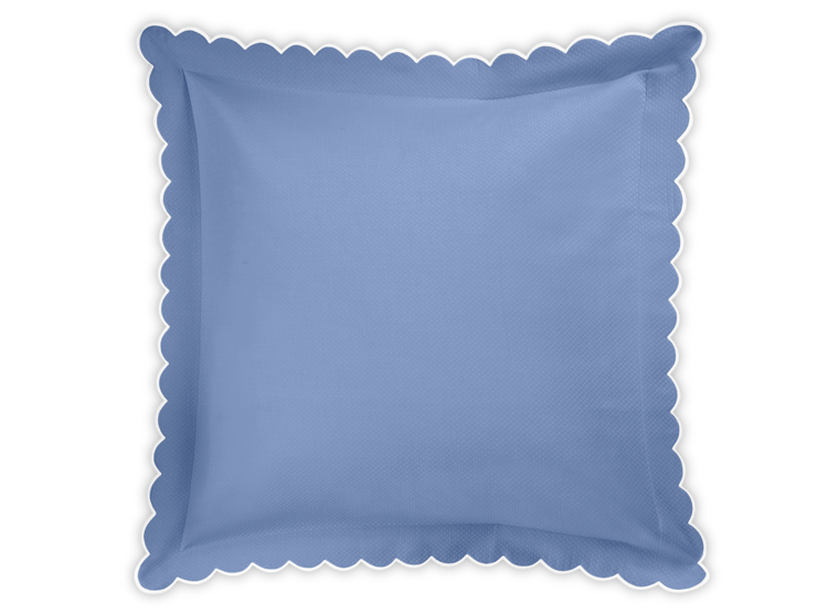 Diamond Pique Euro Sham Azure