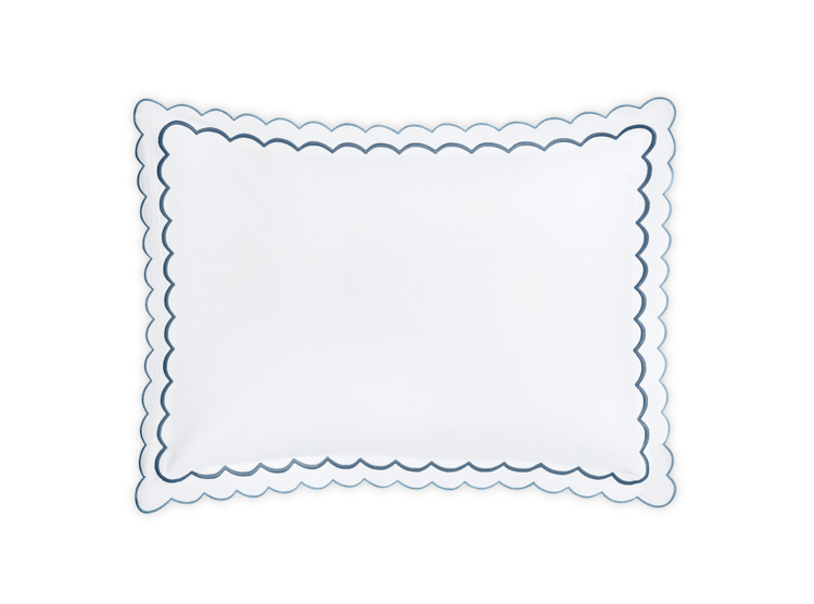 India Pique Standard Sham Hazy Blue