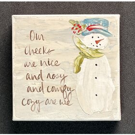 Sleigh Ride Snowman 6x6 Gospel Art