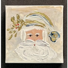 Blue & Gold Santa 6x6 Gospel Art