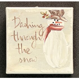 Jingle Bells Snowman 4x4 Gospel Art