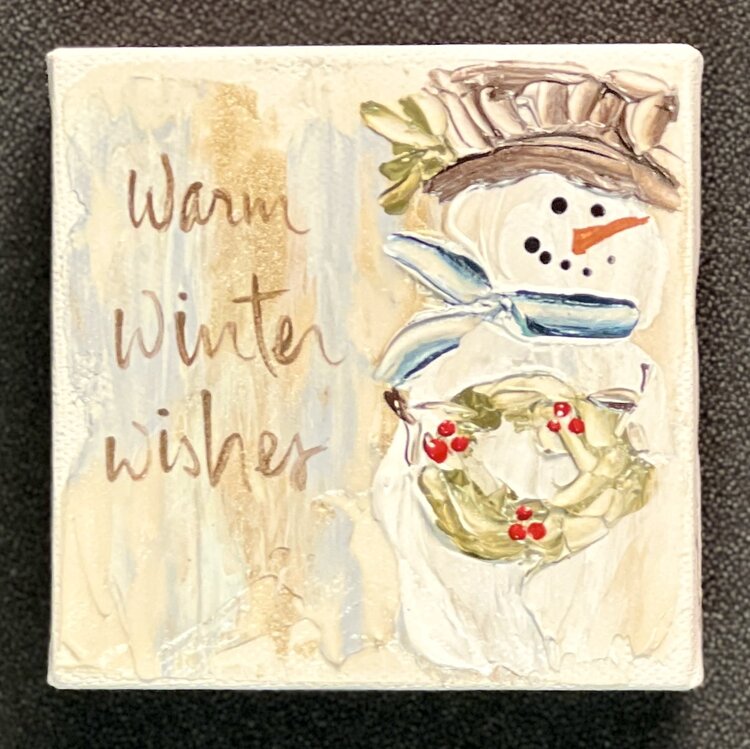 "Warm Winter Wishes" 4x4 Gospel Art