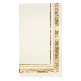 Gold/White Guest Towel 20pkg