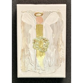 Christmas Wreath Angel 4x6 Gospel Art