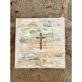 Sunset Cross 4x4 Gospel Art