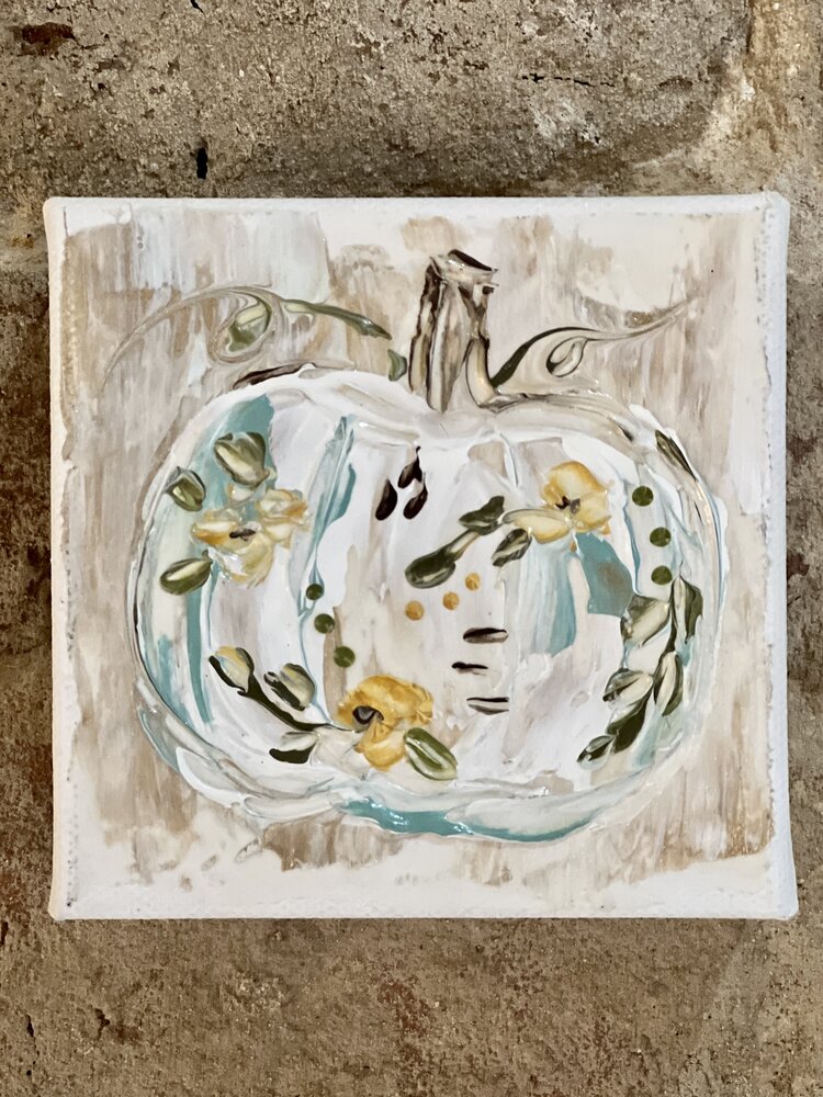 Floral Pumpkin 4x4 Gospel Art