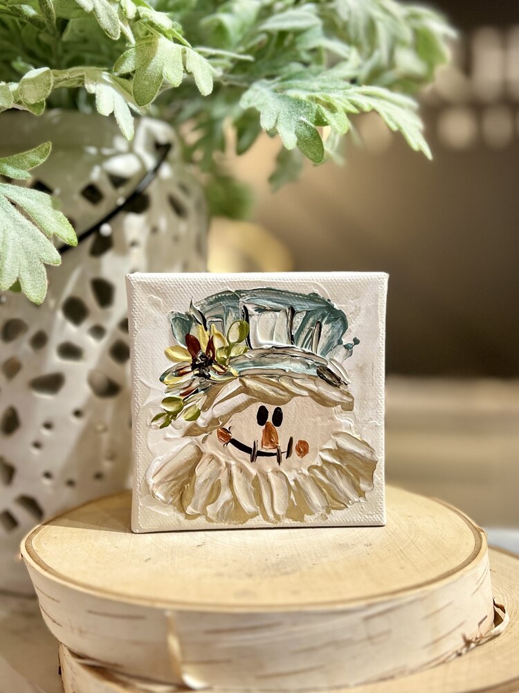 Blue Scarecrow 4x4 Gospel Art