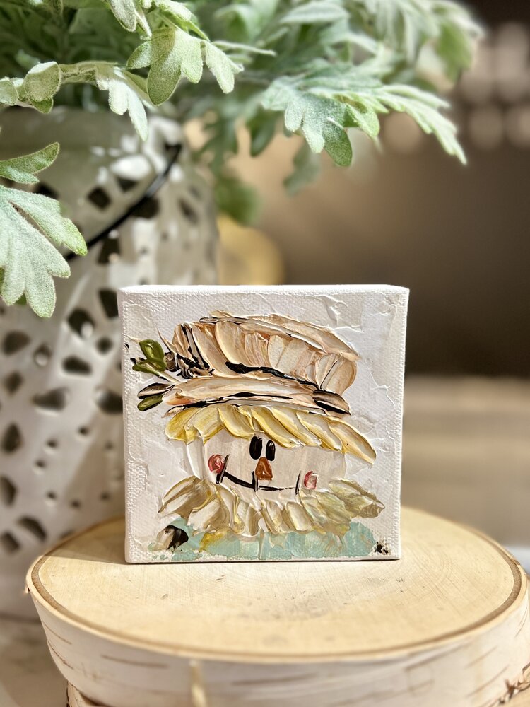 Orange Scarecrow 4x4 Gospel Art