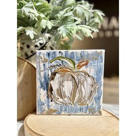 Blue & Gold Pumpkin 6x6 Gospel Art