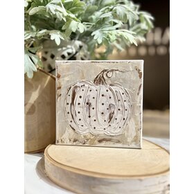White Pumpkin w/Gold Dots 6x6 Gospel Art