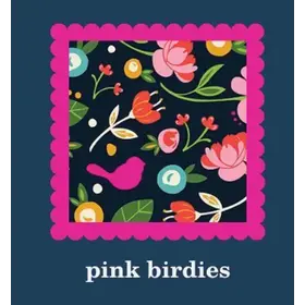 Nora Fleming Cocktail Napkins Pink Birdies