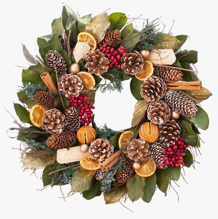 Cinnamon Orange & Pinecone Wreath