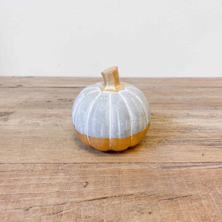 Colorblock Gray/Gold Pumpkin