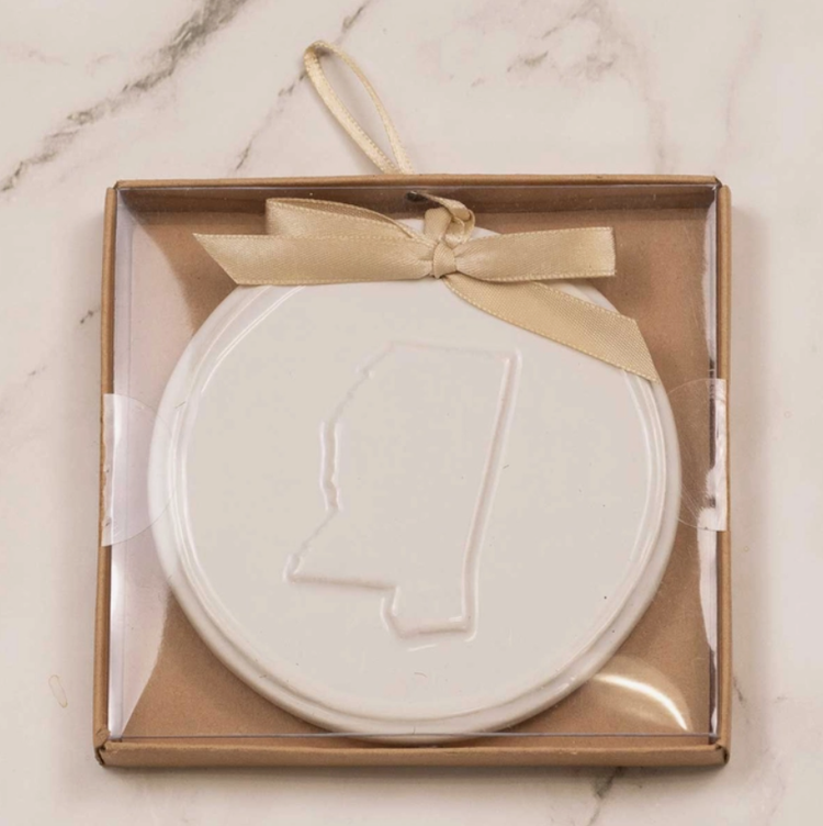 Mississippi Embossed Ornament