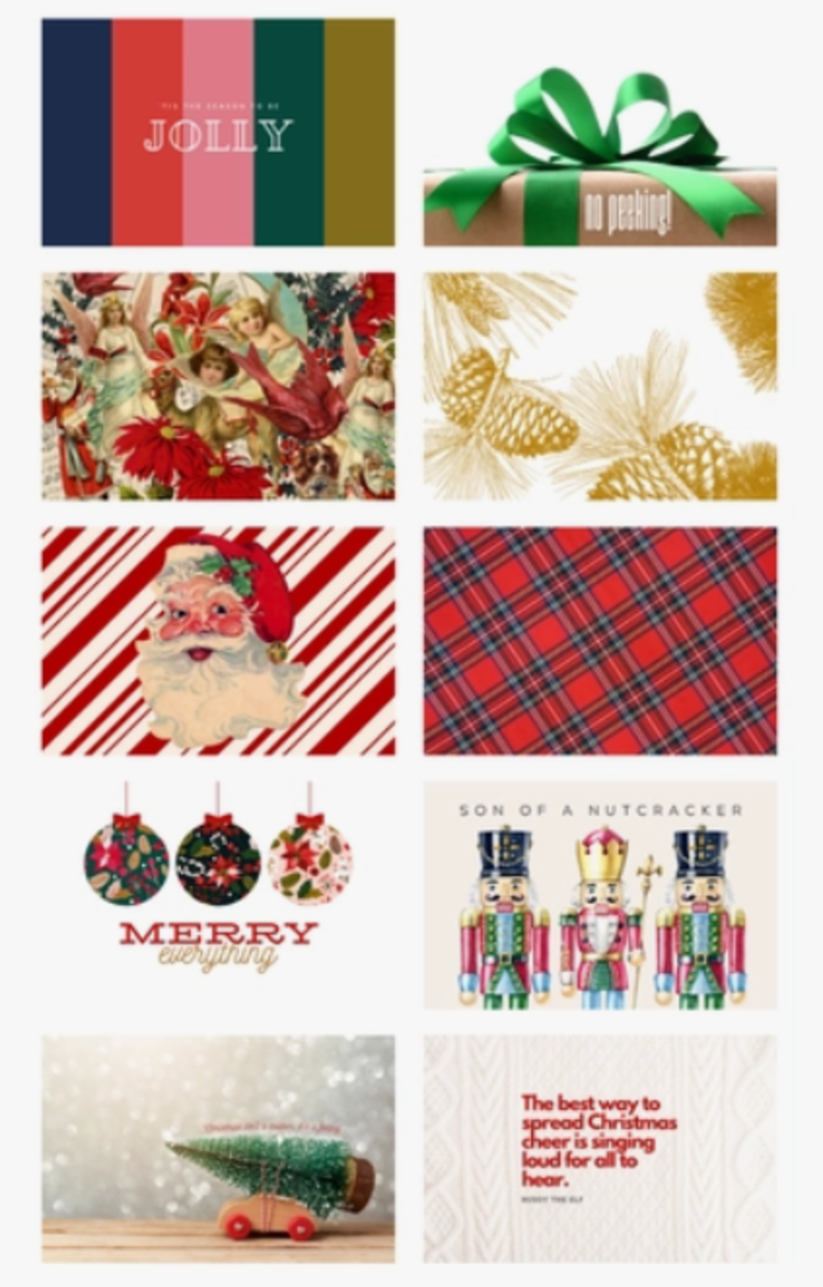 Acrylic Tray Inserts Christmas