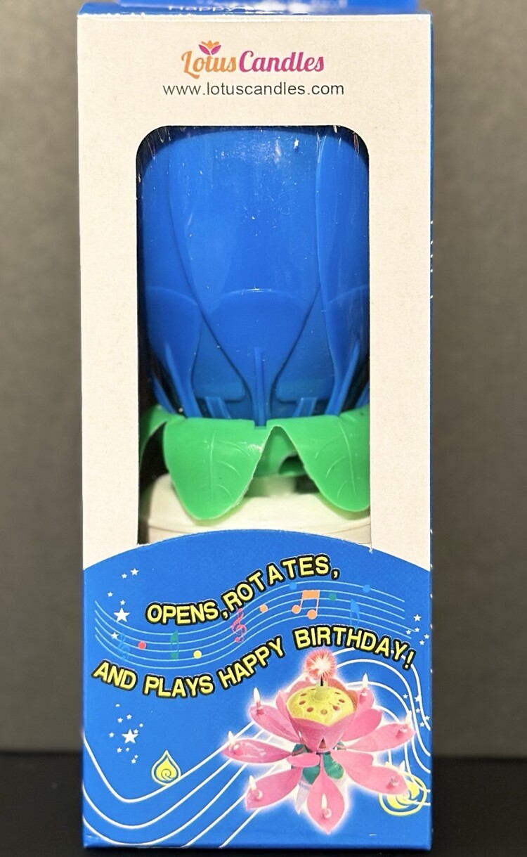 Lotus Candle-Blue