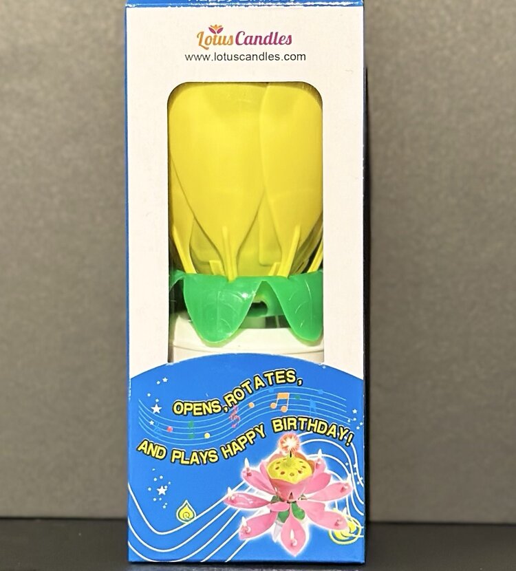 Lotus Candle-Yellow