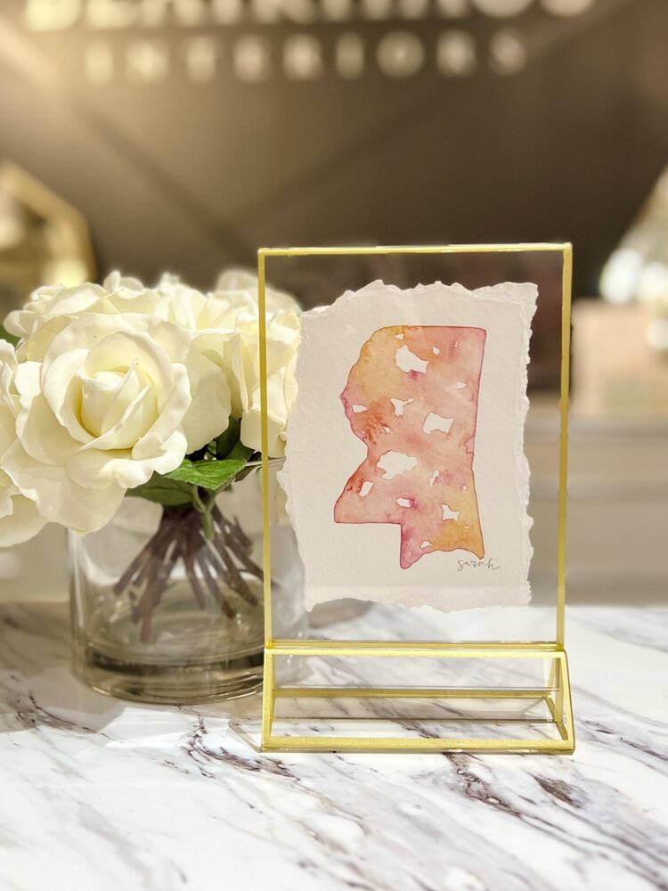 Sarah Godwin Mississippi Watercolor-Orange