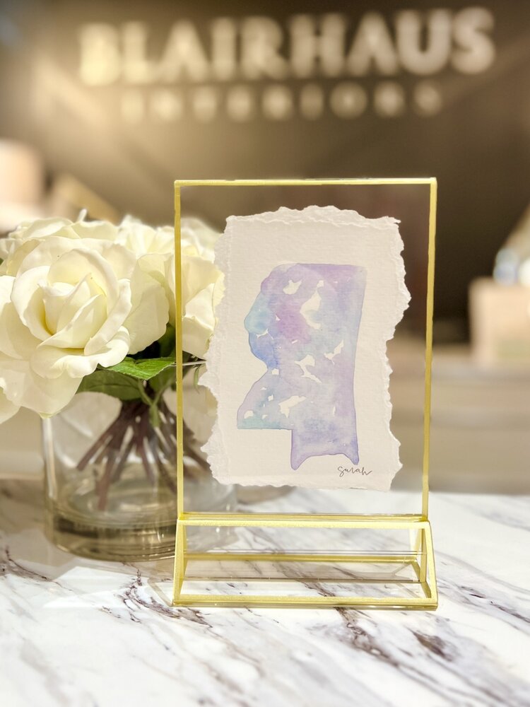 Sarah Godwin Mississippi Watercolor-Purple