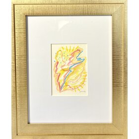 Sarah Godwin Framed Abstract- Neon