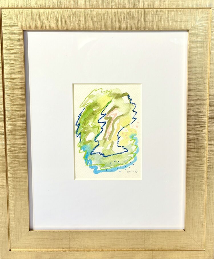 Sarah Godwin Framed Abstract- Green